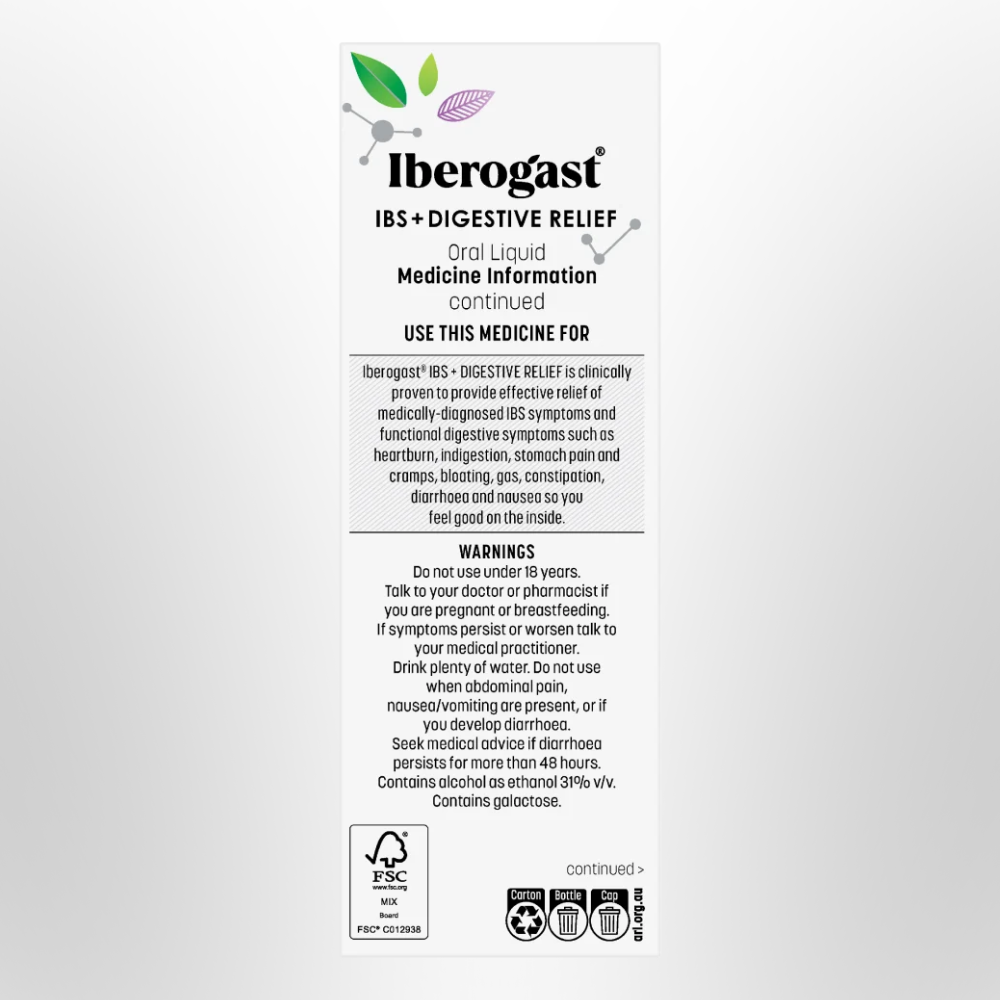 BAYER Iberogast IBS + Digestive Relief Liquid 100mL