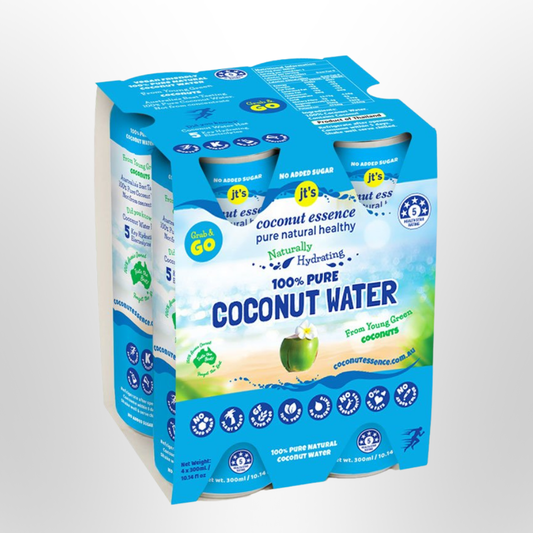 JT'S COCONUT ESSENCE Coconut Water Can 300ml 4Pk