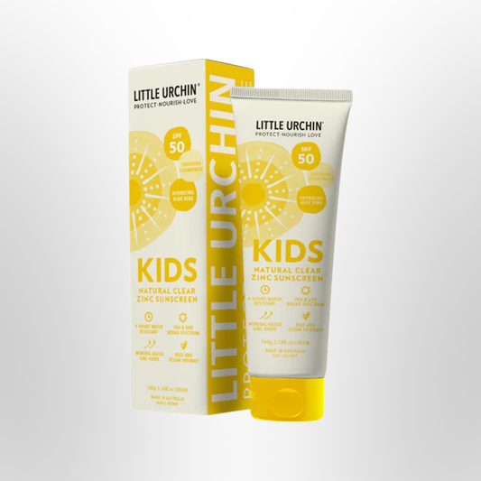 LITTLE URCHIN Natural Kids Sunscreen SPF 50 Clear Zinc 100g