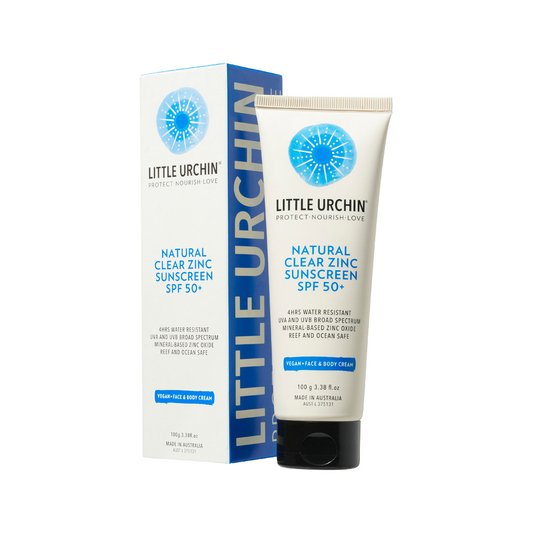 LITTLE URCHIN Natural Sunscreen SPF 50 Clear Zinc 100g