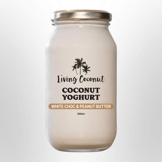 LIVING COCONUT Yoghurt White Chocolate & Peanut Butter 500ml