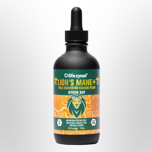 LIFE CYKEL Lions Mane + Wild Harvested Kakadu Plum 120ml