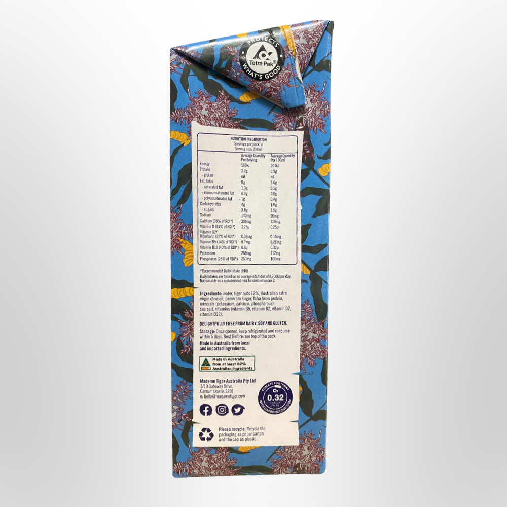 MADAME TIGER Barista Tiger Nut Milk CTN (6x1L)