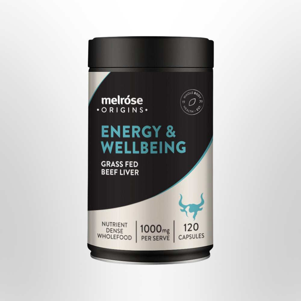 MELROSE Energy & Wellbeing Grass Fed Beef Liver 120 Caps