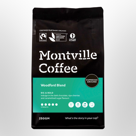 MONTVILLE Ground Espresso Woodford Coffee Organic 250g
