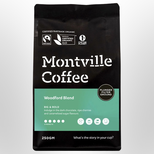 MONTVILLE Ground Plunger Woodford Coffee Organic 250g