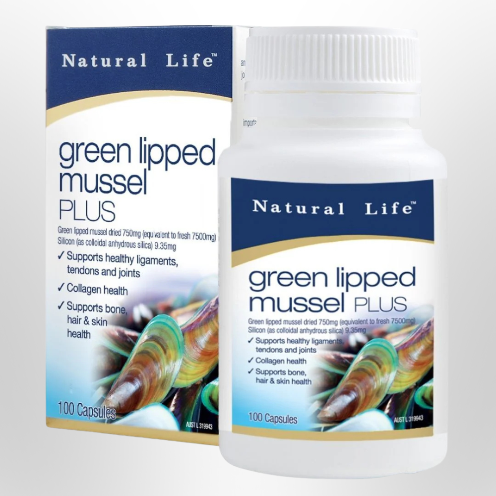 NATURAL LIFE Green Lipped Mussel Plus 100 Caps