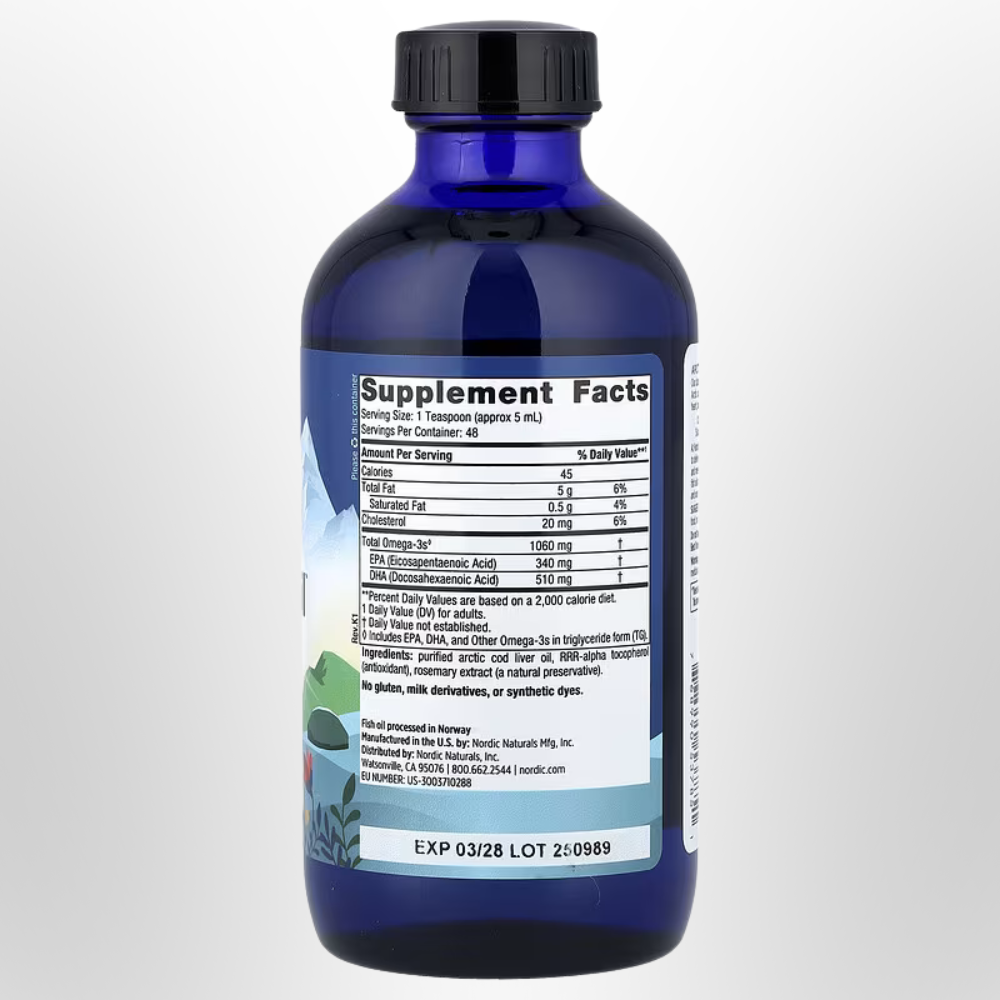 NORDIC NATURALS Arctic Cod Liver Oil Unflavoured 237ml