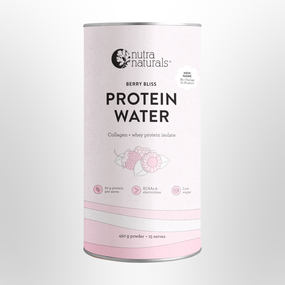 NUTRA ORGANICS Protein Water Collagen + Whey Protein Isolate Berry Bliss 450g
