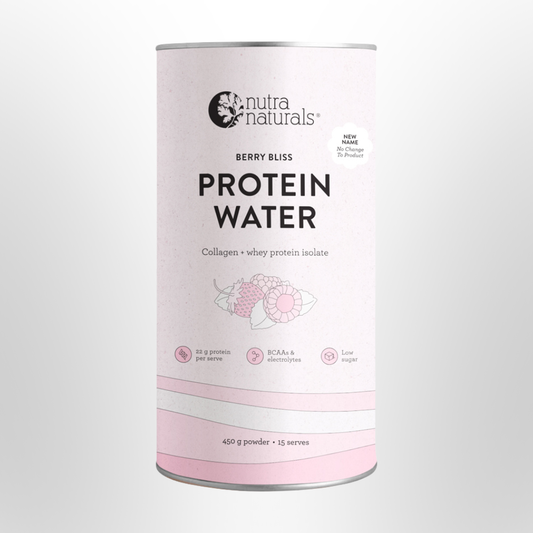 NUTRA ORGANICS Protein Water Collagen + Whey Protein Isolate Berry Bliss 450g