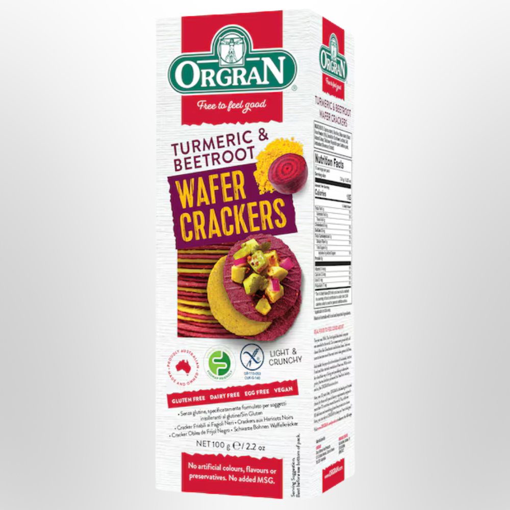 ORGRAN Beetroot & Turmeric Wafer Crackers 100g