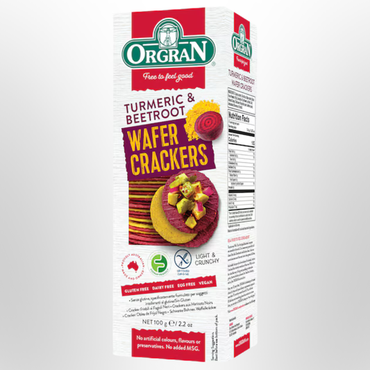 ORGRAN Beetroot & Turmeric Wafer Crackers 100g