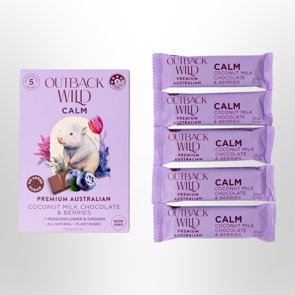 OUTBACK WILD CALM Coconut Milk Chocolate & Berries 20g x 5pk