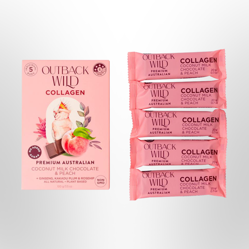OUTBACK WILD COLLAGEN Coconut Milk Chocolate & Peach 20g x 5pk