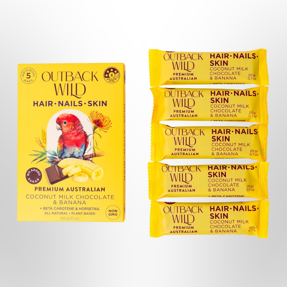 OUTBACK WILD HAIR NAILS SKIN Coconut Milk Chocolate & Banana 20g x 5pk