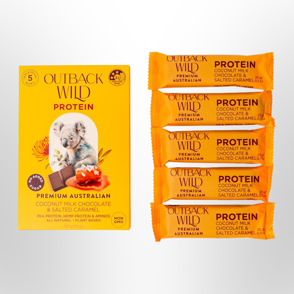OUTBACK WILD PROTEIN Coconut Milk Chocolate & Salted Caramel 20g x 5pk