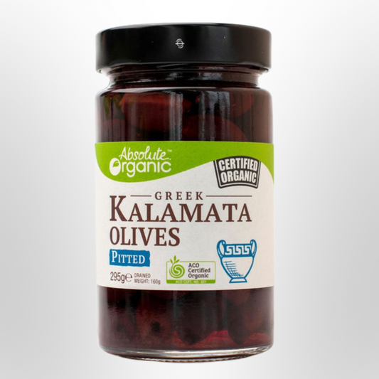 ABSOLUTE ORGANIC Greek Kalamata Olives - Pitted Organic 295g