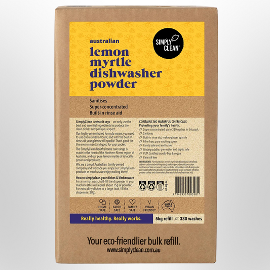 SIMPLY CLEAN Dishwasher Powder Lemon Myrtle 5kg Box