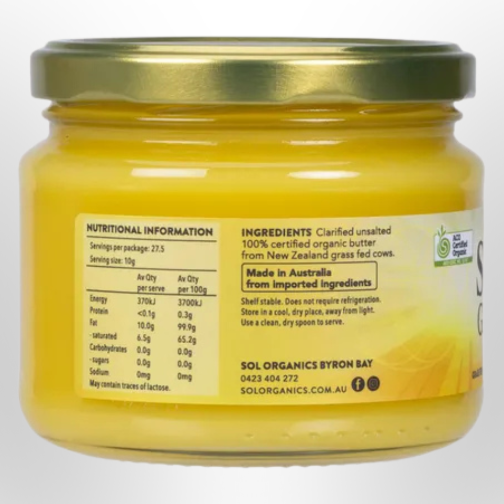 SOL GHEE Organic 275g