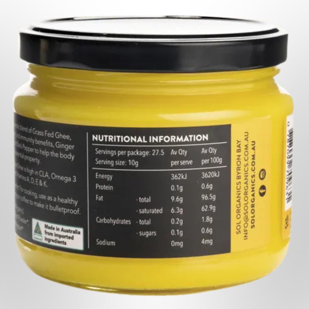 SOL GHEE Turmeric Super Ghee 275g