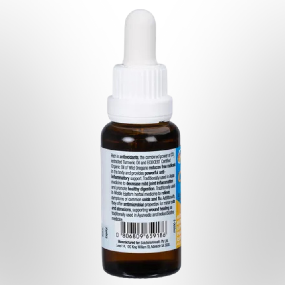 SOLUTIONS 4 HEALTH Oil of Wild Oregano with Turmeric Oil 25mL