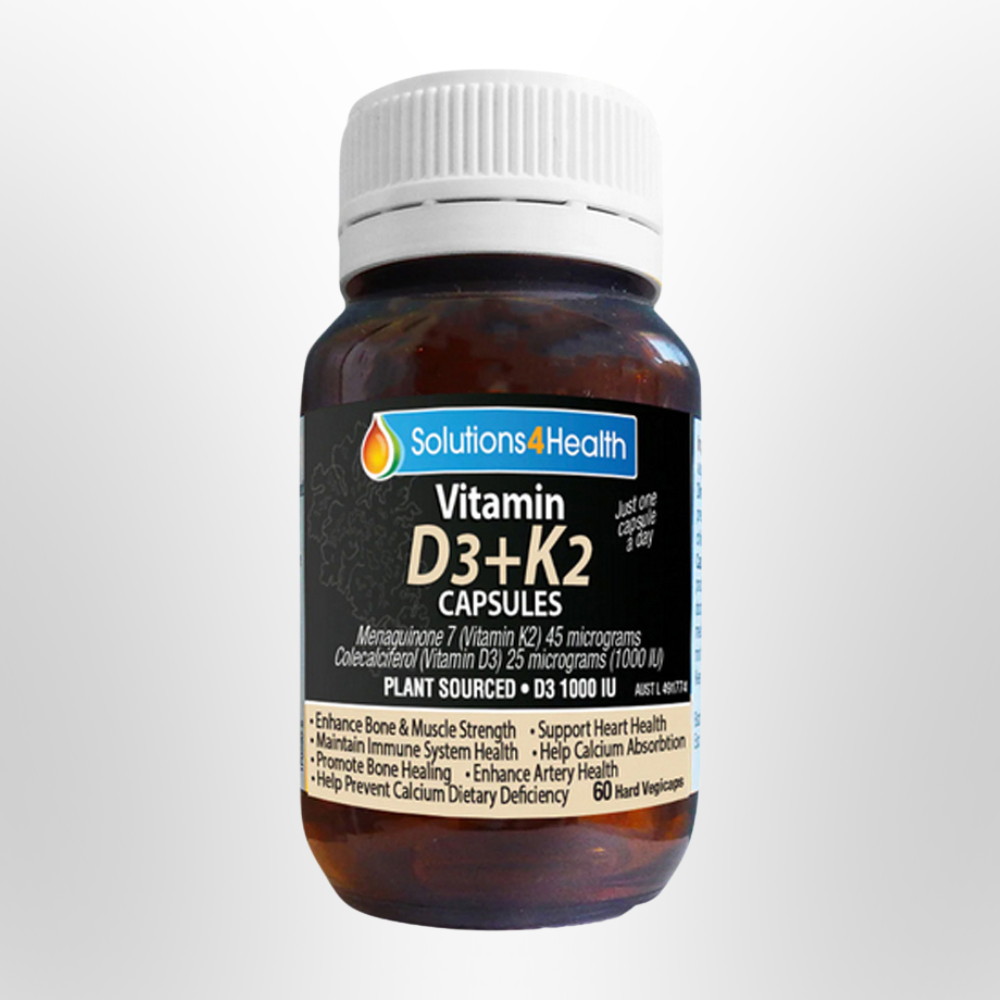 SOLUTIONS 4 HEALTH Vitamin D3+K2 60 Caps