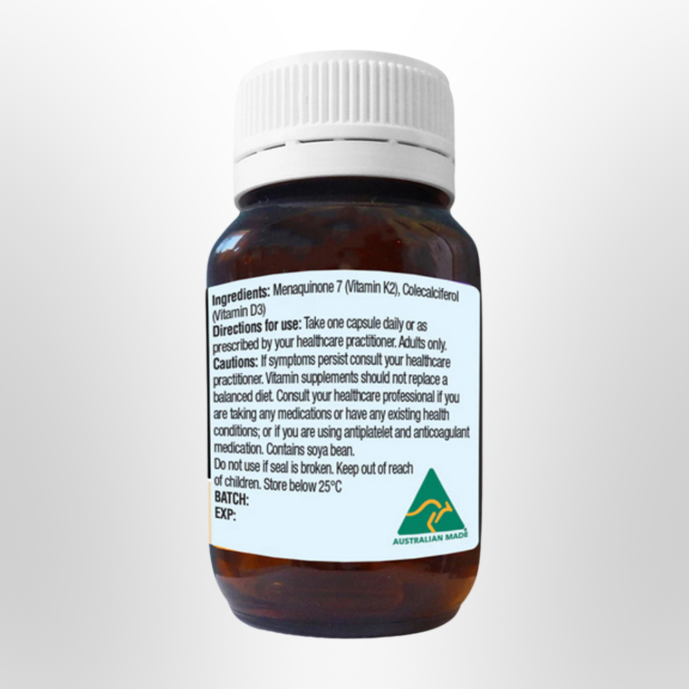 SOLUTIONS 4 HEALTH Vitamin D3+K2 60 Caps