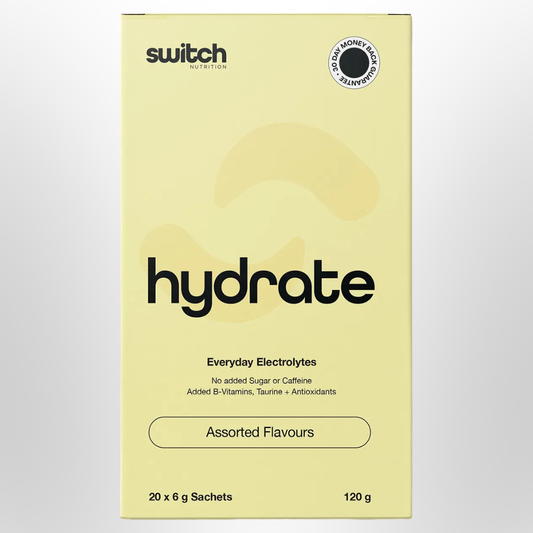 SWITCH NUTRITION Hydrate Electrolytes Assorted Flavours 20 Sachets