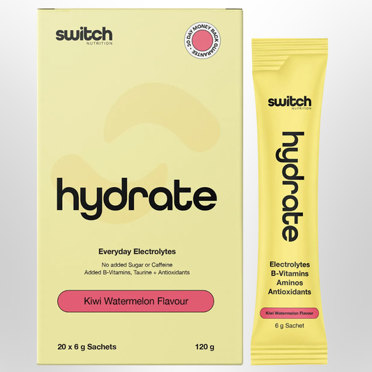 SWITCH NUTRITION Hydrate Electrolytes Kiwi Watermelon 20 Sachets