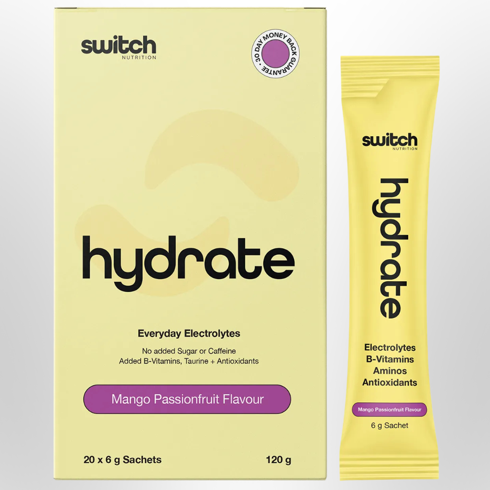SWITCH NUTRITION Hydrate Electrolytes Mango Passionfruit 20 Sachets