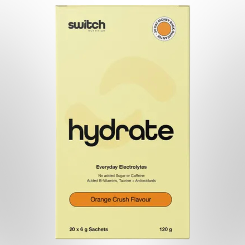 SWITCH NUTRITION Hydrate Electrolytes Orange Crush 20 Sachets
