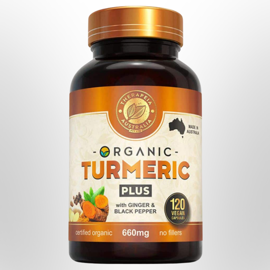 THERAPEIA AUSTRALIA Organic Turmeric Plus with Ginger & Black Pepper 120 Caps