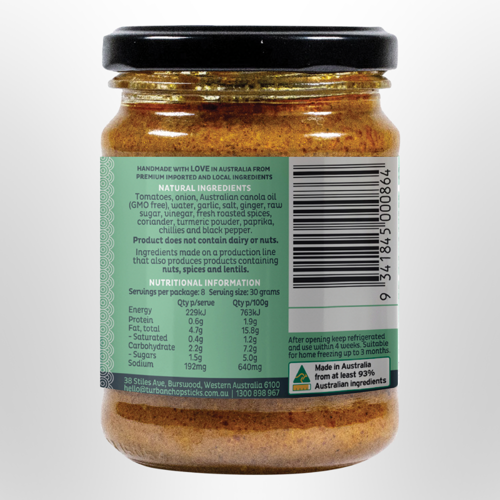 TURBAN CHOPSTICKS Korma Curry Paste 240g