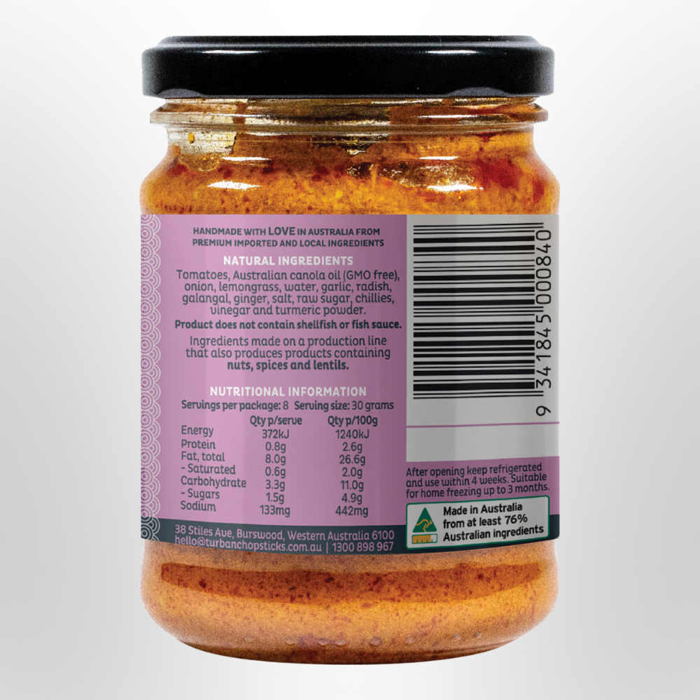 TURBAN CHOPSTICKS Laksa Curry Paste 240g