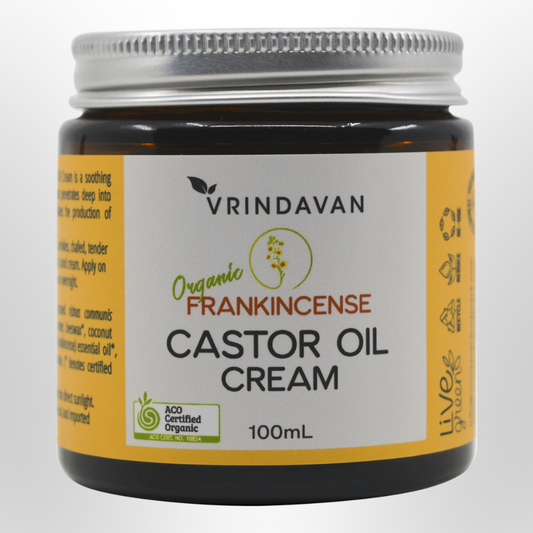 VRINDAVAN Castor Oil Cream Frankincense Organic 100ml