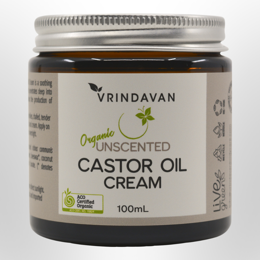 VRINDAVAN Castor Oil Cream Unscented Organic 100ml
