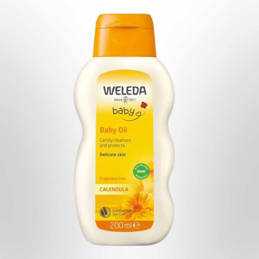 WELEDA Baby Organic Baby Oil Calendula Fragrance Free 200ml