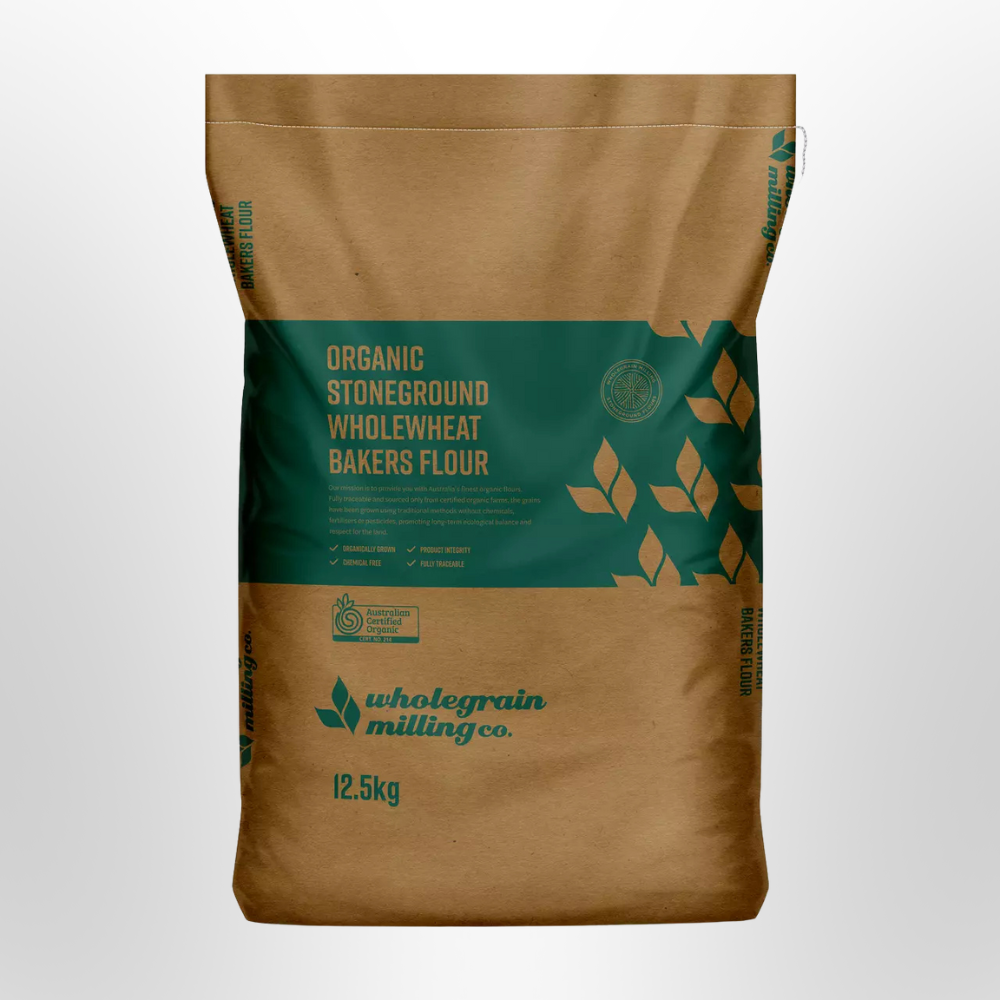 WMC Wholewheat Bakers Flour ORGANIC 12.5kg