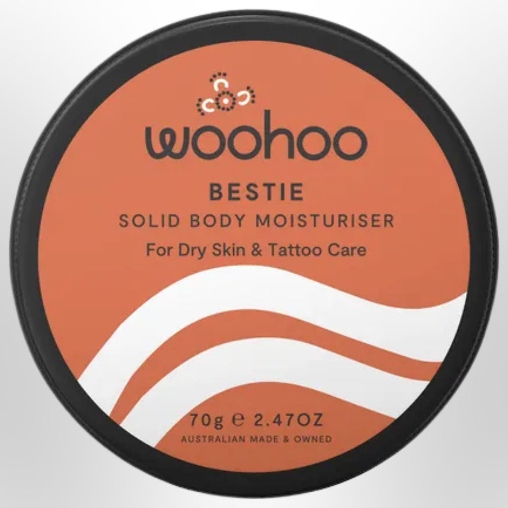 WOOHOO Bestie Solid Body Moisturiser Tin Dry Skin & Tattoo Care 70g
