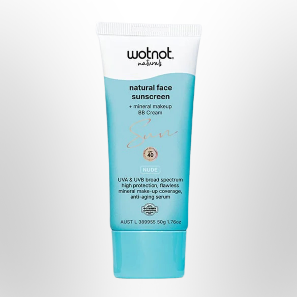 WOTNOT Sunscreen Natural SPF 40+ Mineral Makeup BB Cream Nude 60g