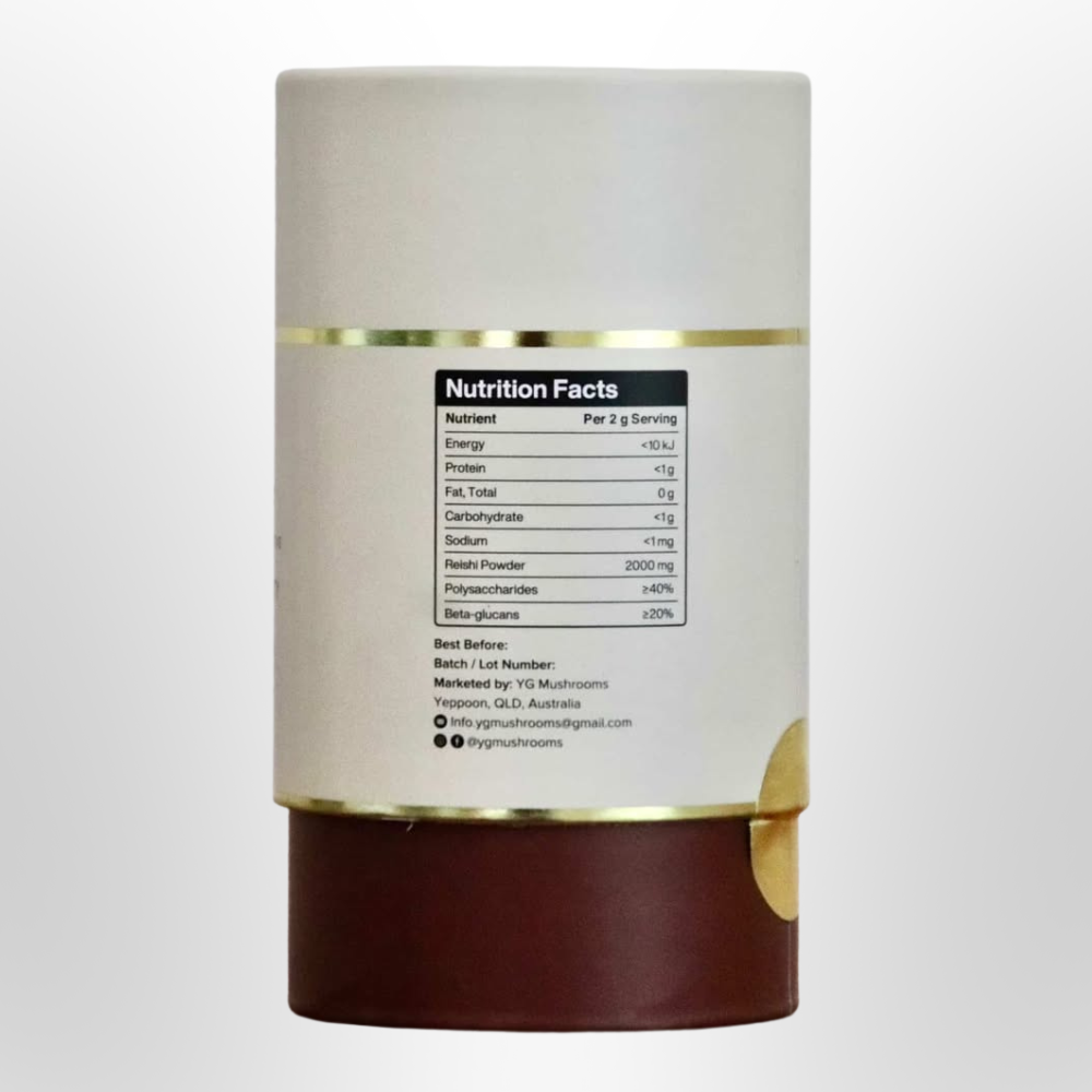 YG MUSHROOMS Reishi Mushroom Powder Organic 100g