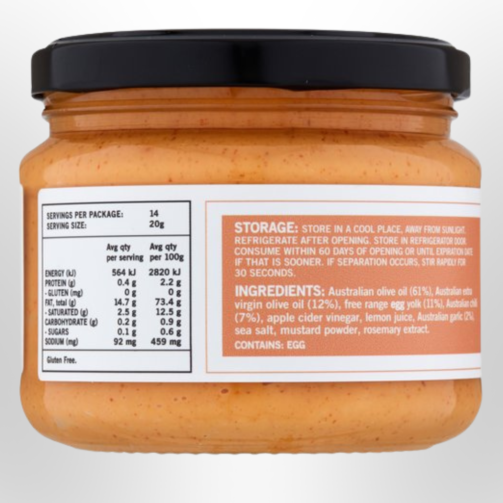 Good Fat Chilli Mayo 280g UNDIVIDED FOOD CO