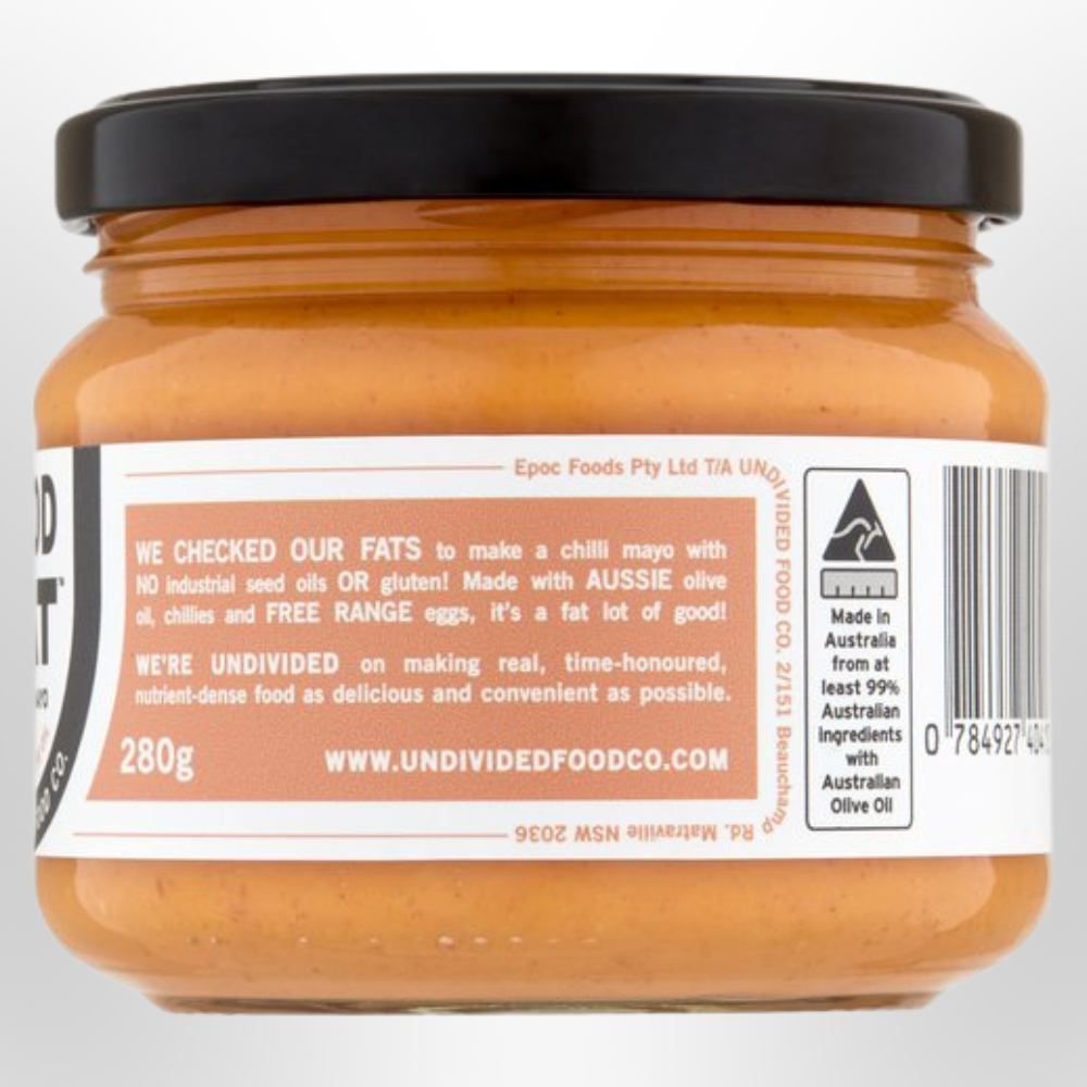 Good Fat Chilli Mayo 280g UNDIVIDED FOOD CO