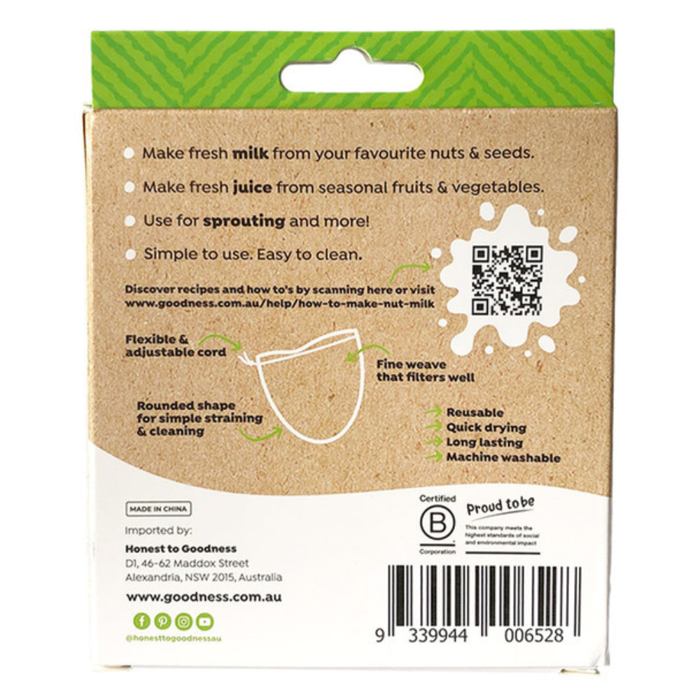 Nut Milk Bag HONEST TO GOODNESS